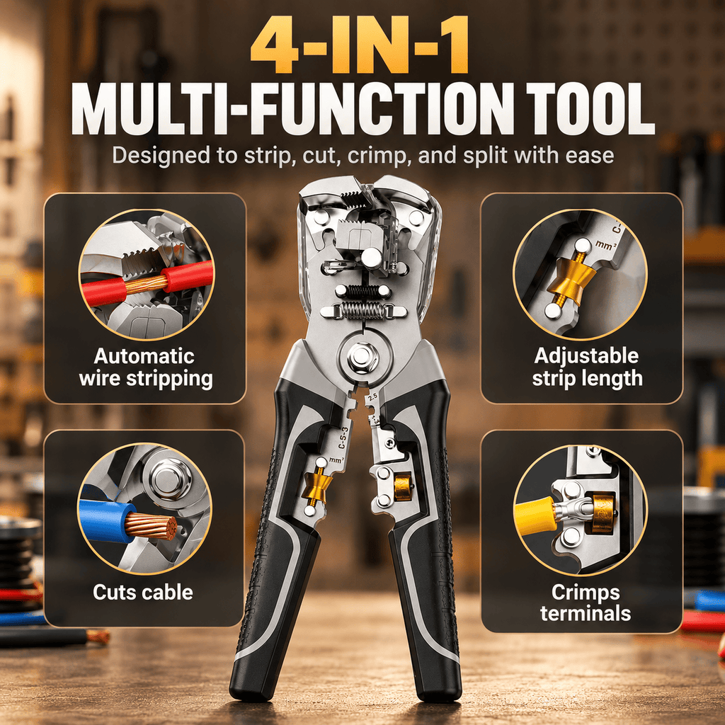 4-in-1 Self-Adjusting Wire Stripper